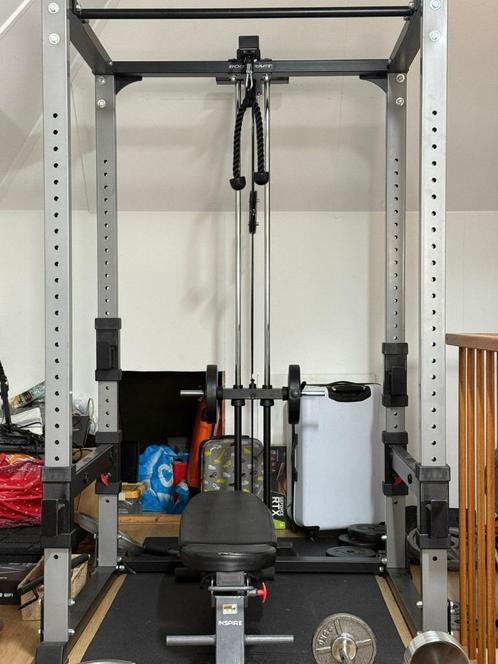 Complete Home Gym – Power Rack, Halterstangen, Schijven & Ac, Sport en Fitness, Fitnessmaterialen, Zo goed als nieuw, Overige typen