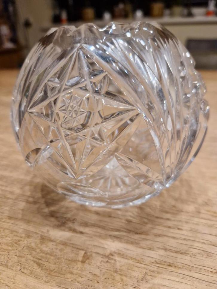 Vintage Kristallen Bloemenvaasje - Starburst Design, Antiek en Kunst, Antiek | Glas en Kristal, Ophalen of Verzenden