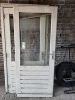 achterdeur 2x 1met kattenluik met slot, Doe-het-zelf en Verbouw, Kozijnen en Schuifpuien, Gebruikt, Deurkozijn, 150 tot 225 cm