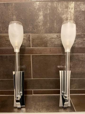 2 Chroom Badkamer Wandlampen (nieuw) beschikbaar voor biedingen
