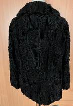 Zwarte bontjas maat 44 [DM], Ophalen of Verzenden, Zo goed als nieuw, Maat 42/44 (L), Zwart