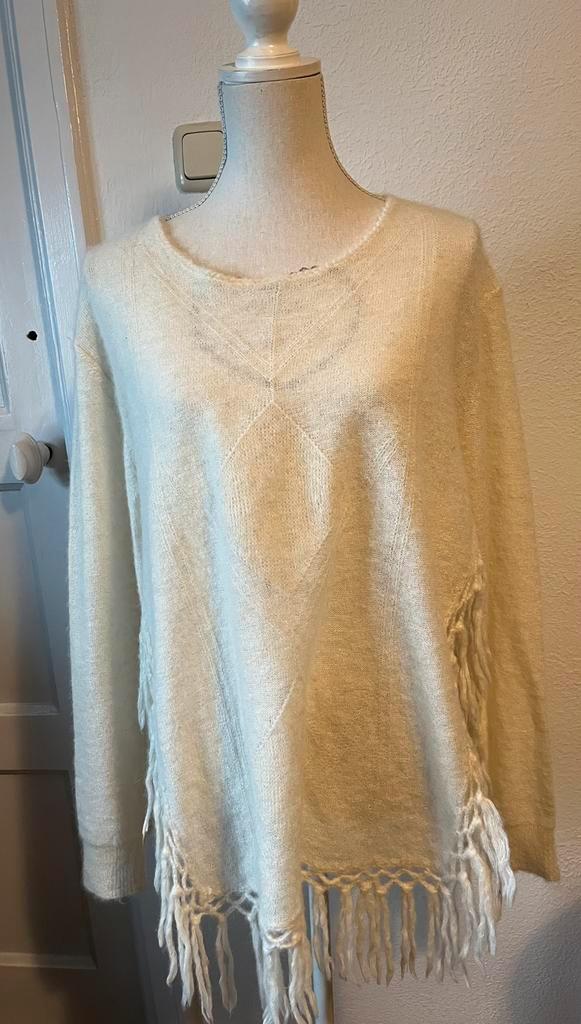 Mes Demoiselles, prachtige trui poncho met franjes, Kleding | Dames, Truien en Vesten, Nieuw, Maat 36 (S), Overige kleuren, Ophalen of Verzenden