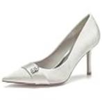 Bruidsschoenen (ivoor) van satijn met mooi detail, Ophalen of Verzenden, Nieuw, Overige kleuren, Schoenen