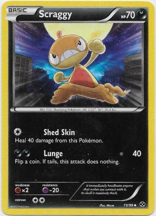 Next Destinies,  Scraggy [uncommon] 73/99, Hobby en Vrije tijd, Verzamelkaartspellen | Pokémon, Nieuw, Losse kaart, Verzenden