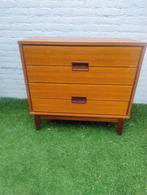Vintage midcentury Deens design ladekast teak heel mooi 4 la, Ophalen, 50 tot 100 cm, Zo goed als nieuw, 3 of 4 laden
