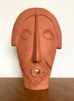 Uniek sculptuur/beeld - gezicht/hoofd van klei - abstract, Antiek en Kunst, Kunst | Beelden en Houtsnijwerken, Ophalen
