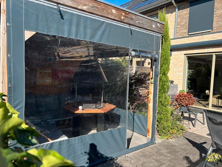 Veranda zeilen – 289 cm breed x 245 cm hoog Setprijs: €399,-, Tuin en Terras, Overkappingen, Zo goed als nieuw, Veranda, Ophalen