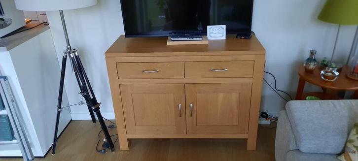 Licht Eiken Dressoir - Massief Hout kast, Huis en Inrichting, Kasten | Buffetkasten, Zo goed als nieuw, Minder dan 100 cm, 100 tot 150 cm