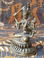 Mooi zwaar oud brons beeldje uit India van Shiva 10 cm., Antiek en Kunst, Ophalen of Verzenden