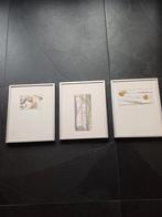 3 schilderijdjes   van Will van hoof uit s-Hertogenbosch, Antiek en Kunst, Ophalen