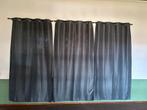 Grijze Gordijnen Set + Railing, Huis en Inrichting, Stoffering | Gordijnen en Lamellen, Ophalen, 100 tot 150 cm, 200 cm of meer