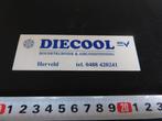sticker Herveld DIECOOL koudetechniek & airconditioning tran, Ophalen, Zo goed als nieuw, Bedrijf of Vereniging