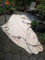 Tarp/schaduwdoek katoen met stokken., Ophalen, Zo goed als nieuw