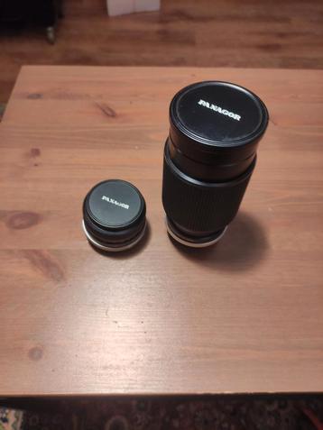 2x Panagor lenzen: 28mm 1:28 en 80-200mm 1:3.8 Md mount beschikbaar voor biedingen