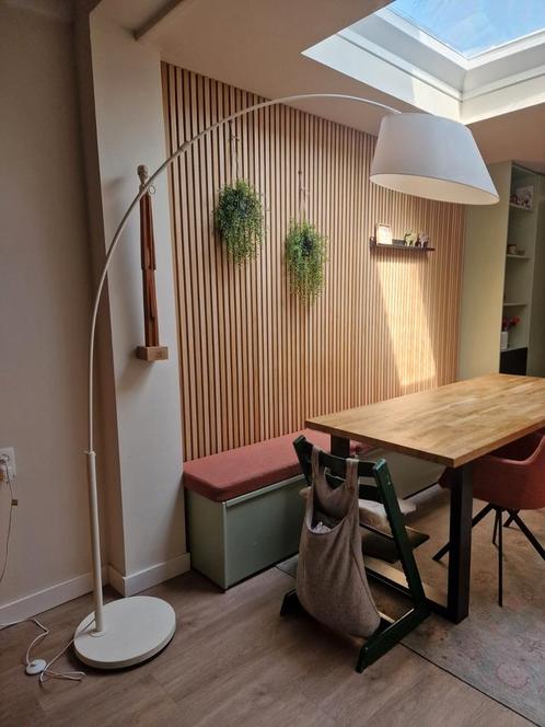 Booglamp wit, merk Zuiver, type Arc, Huis en Inrichting, Lampen | Vloerlampen, Gebruikt, 200 cm of meer, Metaal, Ophalen