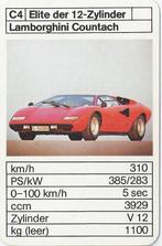 C401 autokaartje lamborghini countach, Ophalen of Verzenden, Zo goed als nieuw, Auto's