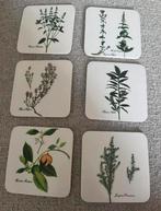 Set van 6 Onderzetters met Plantenmotieven, Huis en Inrichting, Woonaccessoires | Onderzetters, Ophalen of Verzenden, Zo goed als nieuw