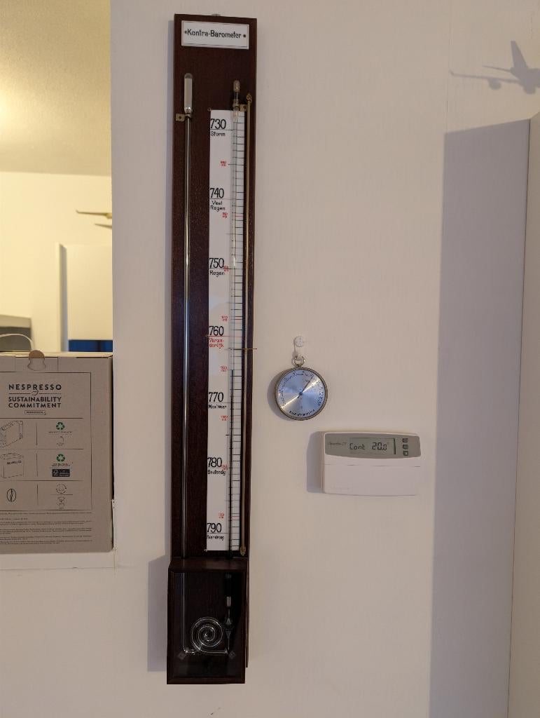 Kontra barometer, Audio, Tv en Foto, Weerstations en Barometers, Ophalen, Gebruikt, Barometer