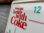 Vintage Coca-Cola Reclame Wandklok, Verzamelen, Merken en Reclamevoorwerpen, Ophalen, Reclamebord, Gebruikt, .