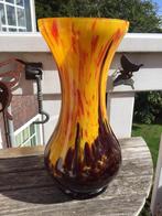 Prachtige oude kleurrijke vaas v opaline glas ong 27 cm hoog, Antiek en Kunst, Ophalen of Verzenden
