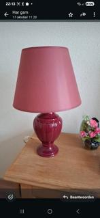 Vintage Rode Tafellamp, Ophalen, Gebruikt, 50 tot 75 cm, Vintage