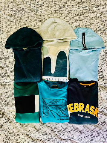 Pakket van 6 keurige truien / hoodies - maat 146/152 beschikbaar voor biedingen