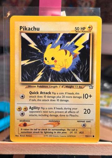 Pikachu #70 Pokemon Neo Genesis beschikbaar voor biedingen