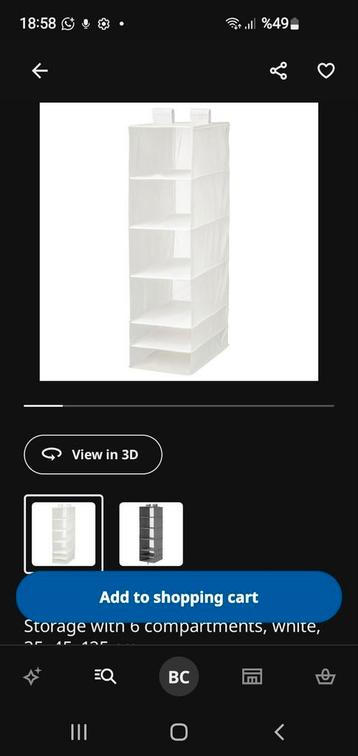ikea Skubb met 6 compartman