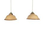 Mid century - 2 hanglampen - keramiek - metaal - 80s, Huis en Inrichting, Gebruikt, Vintage, Ophalen of Verzenden, Vroom & Dreesman