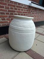 Stenen pot 42cm hoog breed 34 gat 20 cm, Tuin en Terras, Bloempotten, Ophalen of Verzenden, Zo goed als nieuw, Rond, Binnen