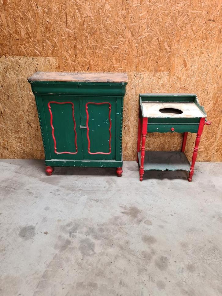 Antieke Kastjes ,wastafel, kast, antieke kast, Antiek en Kunst, Antiek | Meubels | Kasten, Ophalen