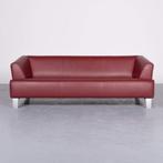 2x Rolf Benz 2300 rood leren design banken, Huis en Inrichting, Banken | Bankstellen, Ophalen, Gebruikt, 150 tot 200 cm, 75 tot 100 cm