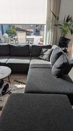 TEAB Grijze hoekbank met  hocker, Huis en Inrichting, Banken | Bankstellen, 250 tot 300 cm, Gebruikt, 100 tot 125 cm, Hoekbank