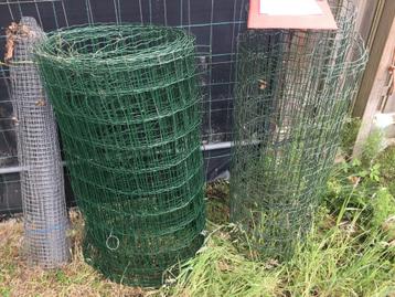 rol tuingaas hoog 100 cm groen geplastificeerd beschikbaar voor biedingen