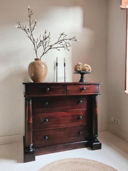Antieke Victoriaanse Ladekast / Commode, Huis en Inrichting, Kasten | Ladekasten, Zo goed als nieuw, Minder dan 100 cm, 50 tot 75 cm
