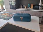 Vintage Emaille Broodtrommel Blauw, Antiek en Kunst, Antiek | Emaille, Ophalen