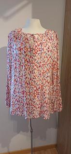 Rood wit blauw gewerkte blouse, lange mouw, maat 46, Kleding | Dames, Ophalen of Verzenden, Zo goed als nieuw, Maat 46/48 (XL) of groter