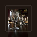 Antieke Liège Glazen, 19e Eeuw, Mondgeblazen, Ophalen of Verzenden