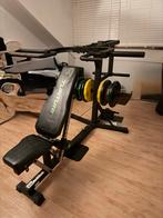 Tunturi Krachtstation Dumbbells Halterstang Halterschijven, Ophalen, Krachtstation, Armen, Zo goed als nieuw