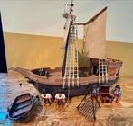 Playmobil Piratenschip met Fort Piraten en Schatkist, Ophalen of Verzenden, Gebruikt, Complete set