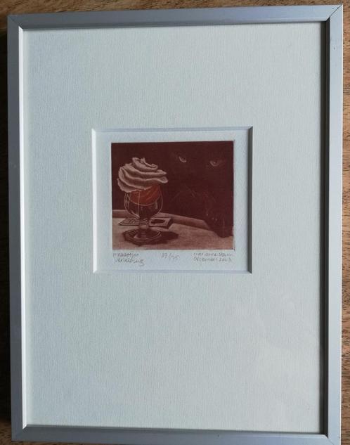 Marianne Stam (1950), Verleiding. Sign &  num. 37/75., Antiek en Kunst, Kunst | Etsen en Gravures, Ophalen