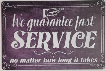 We guarantee fast service reclamebord van metaal wandbord  beschikbaar voor biedingen