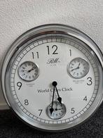 Riviera Maison Wandklok World Cities, Huis en Inrichting, Ophalen, Zo goed als nieuw, Analoog, Wandklok