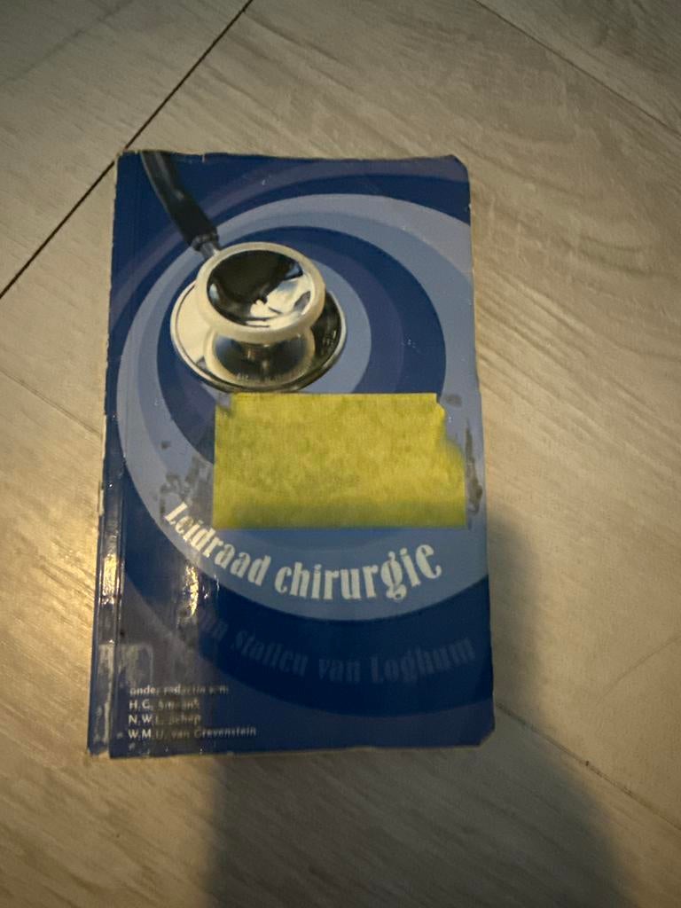 Leidraad Chirurgie - Leerboek Geneeskunde, Boeken, Studieboeken en Cursussen, Ophalen of Verzenden, Beta, Gelezen, HBO