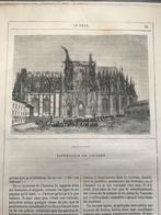 Zes oude gravures Keulen, 1842:  Cathédrale, Place du Marché, Ophalen of Verzenden