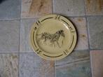 Aardewerk Bord - Afrika uit 1999 - Zebra met jong, Ophalen of Verzenden