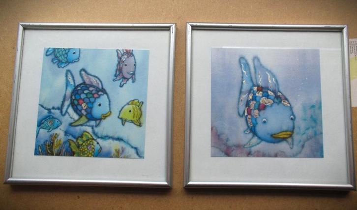 Mooiste vis van de zee~2x in lijst~Kinderkamer wandversier, Kinderen en Baby's, Kinderkamer | Inrichting en Decoratie, Zo goed als nieuw