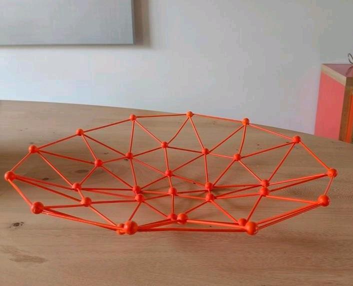 DesignLab-Design of Scandinavia neon oranje schaal d45 xh8, Huis en Inrichting, Woonaccessoires | Schalen en Manden, Gebruikt