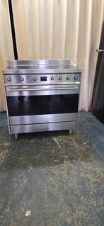 Smeg inductiefornuis 90cm rvs, Witgoed en Apparatuur, Fornuizen, Ophalen, 60 cm of meer, Zo goed als nieuw, Inductie