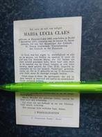 Bidprentje Hamont Budel Maria L Claes 1888 1957, Ophalen, Bidprentje